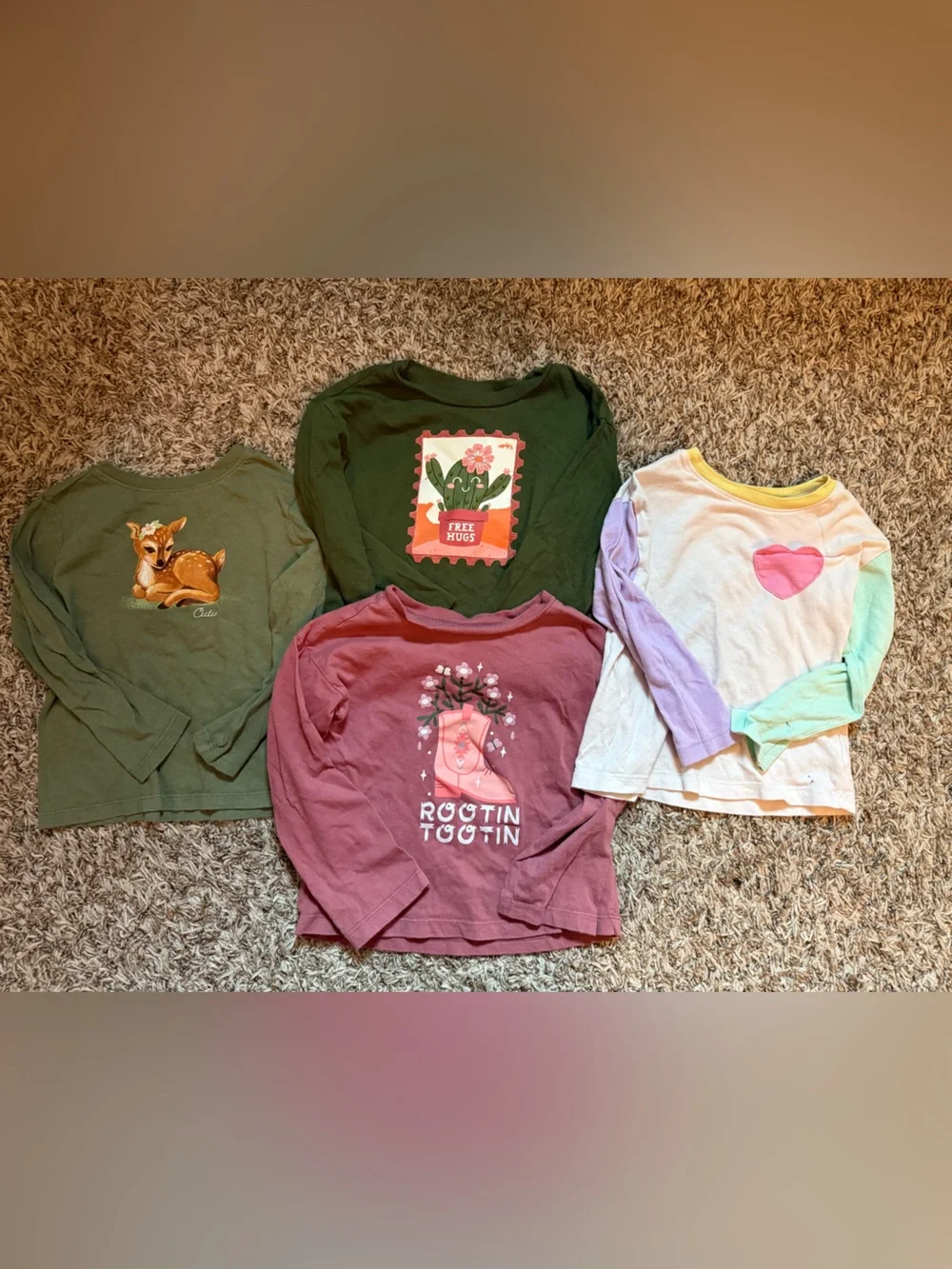 Lot of Toddler Girls’ Long-Sleeve Tees 3T